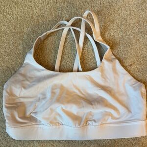 Lululemon Athletica Cream Strappy Sports Bra
